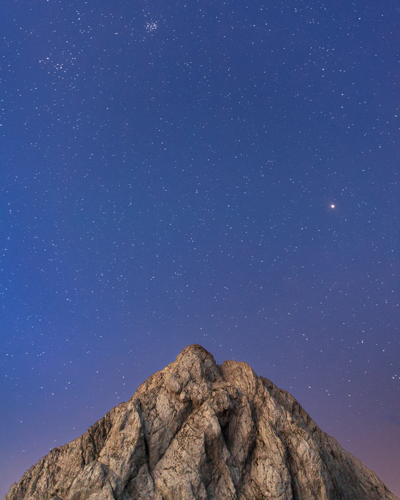 mountain top at night sky stars photography