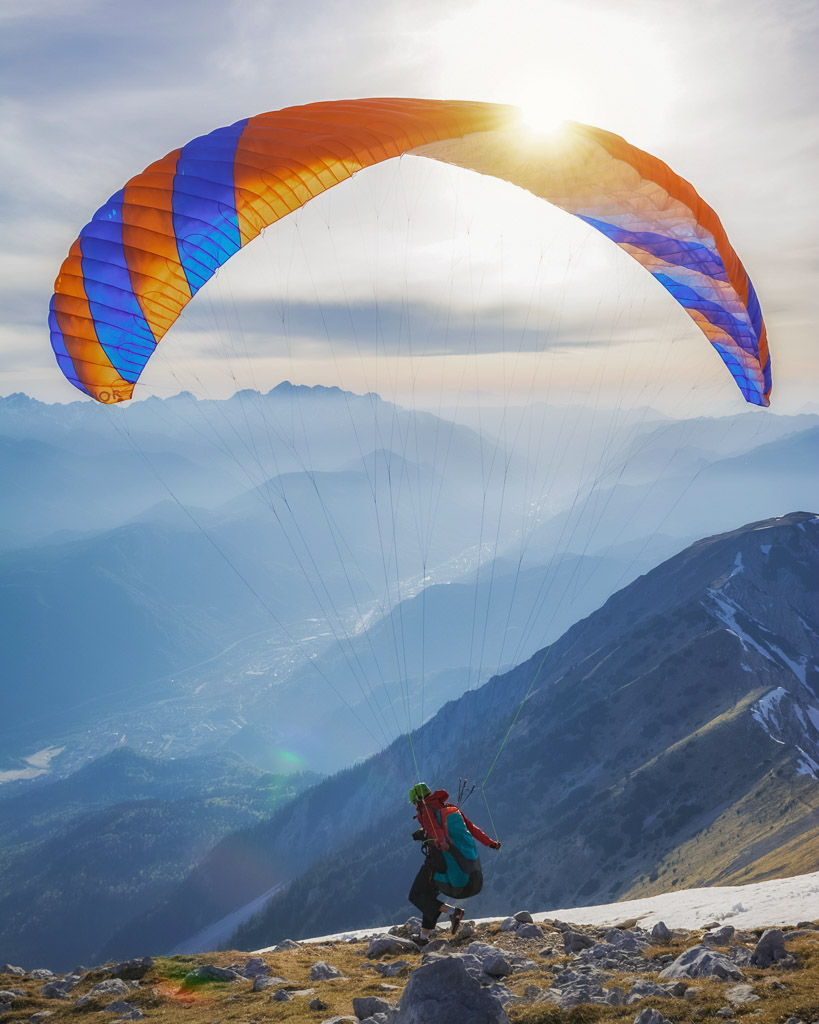 mountain paragliding photographer slovenia